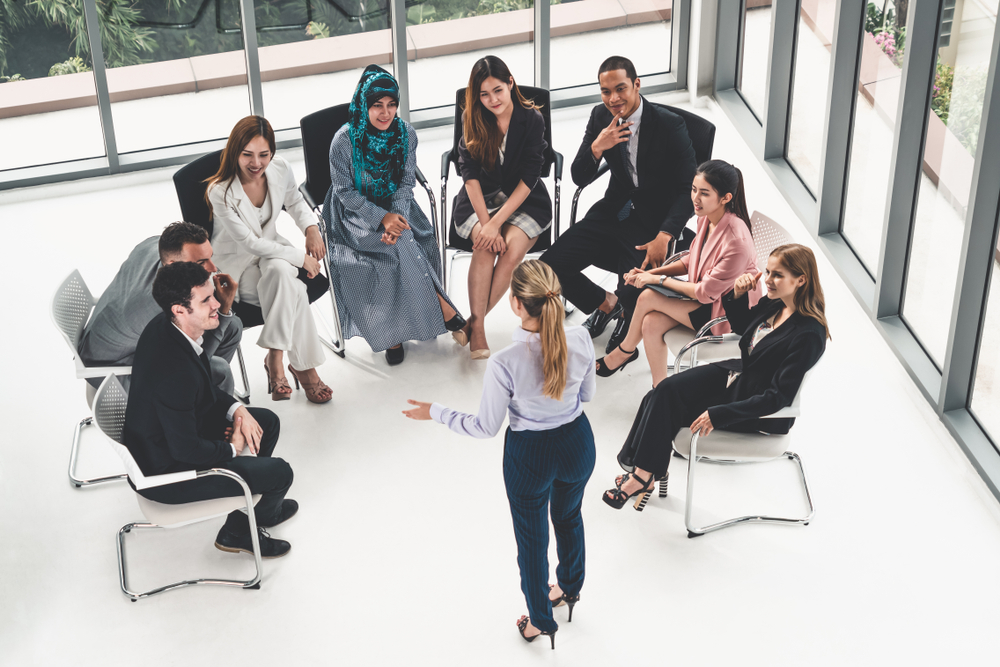 business professionals in rehab