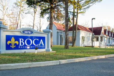 Boca Recovery Center Galloway NJ, exterior with brand sign