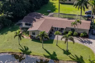 Aerial shot of Reign Residential Treatment Center in Southwest Ranches, FL showing the clinic exterior