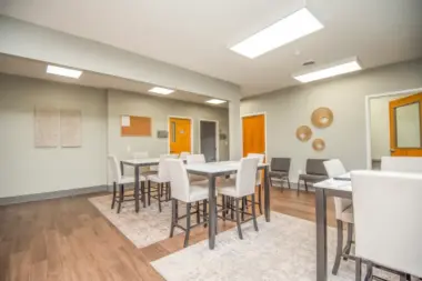 Kitchen common area side view at Sanctuary Mental Health & Wellness in Seymour, TN