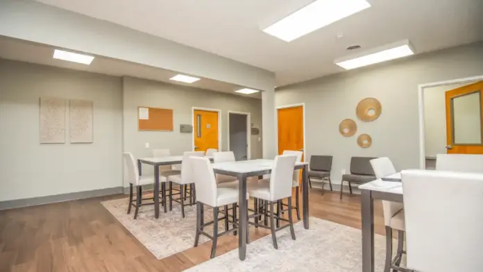 Kitchen common area side view at Sanctuary Mental Health & Wellness in Seymour, TN