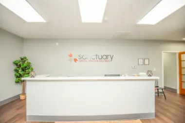Front reception desk space at Sanctuary Mental Health & Wellness in Seymour, TN