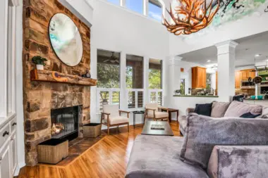 couch in living room of ava reecvoery center