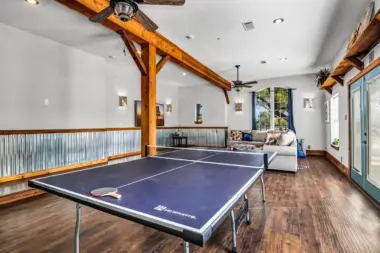 recreational room with pingpong table inside ava recovery center