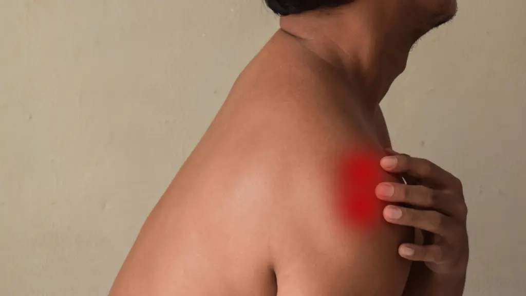 A man with chronic pain in his shoulder