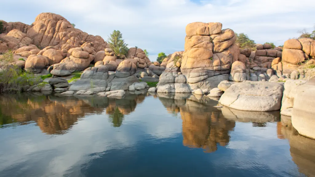 A view of Watson Lake in Prescott, Arizona