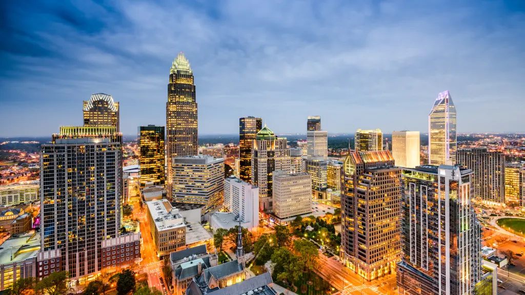 A view of the uptown Charlotte, North Carolina skyline