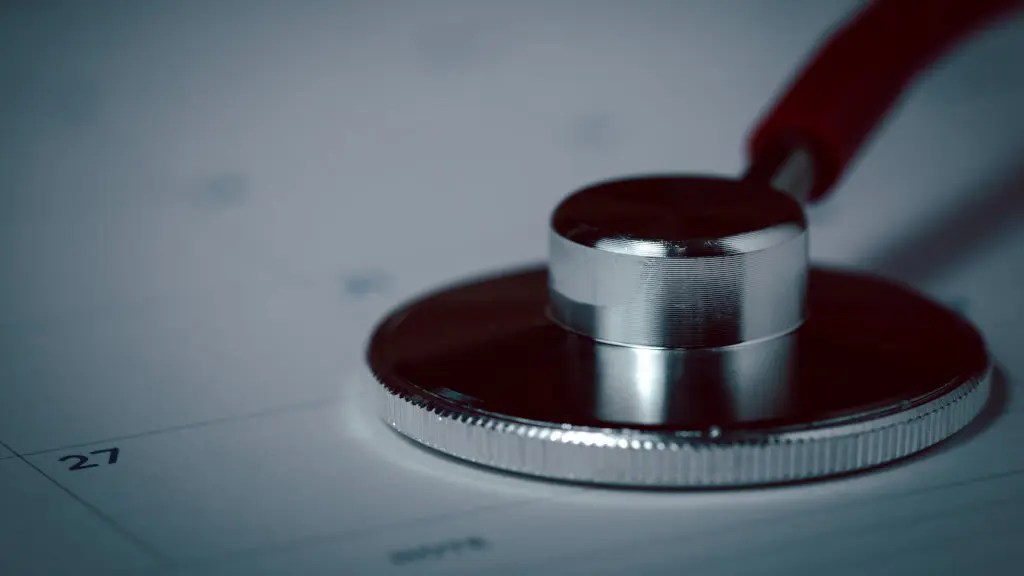 A stethoscope resting on a calendar, suggesting a recovery timeline